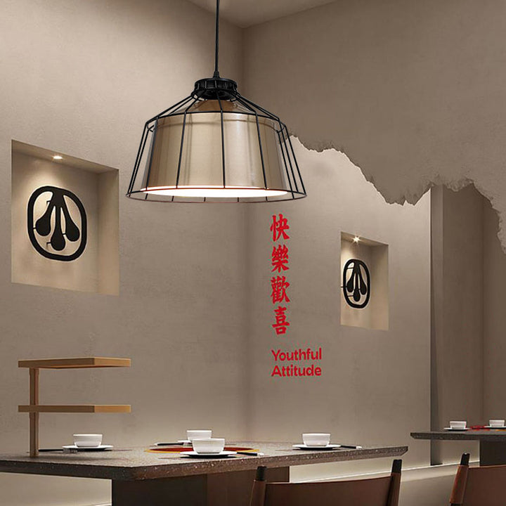 Luminaire suspendu industriel moderne à 1 lumière en aluminium 