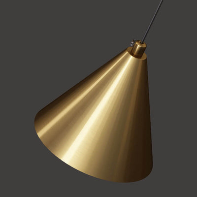 Modern Metal Cone Glass 2-Light LED Pendant Light