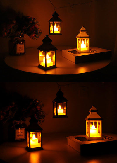 Halloween Horror Flame Lantern LED Table Hanging Decorations Lamp