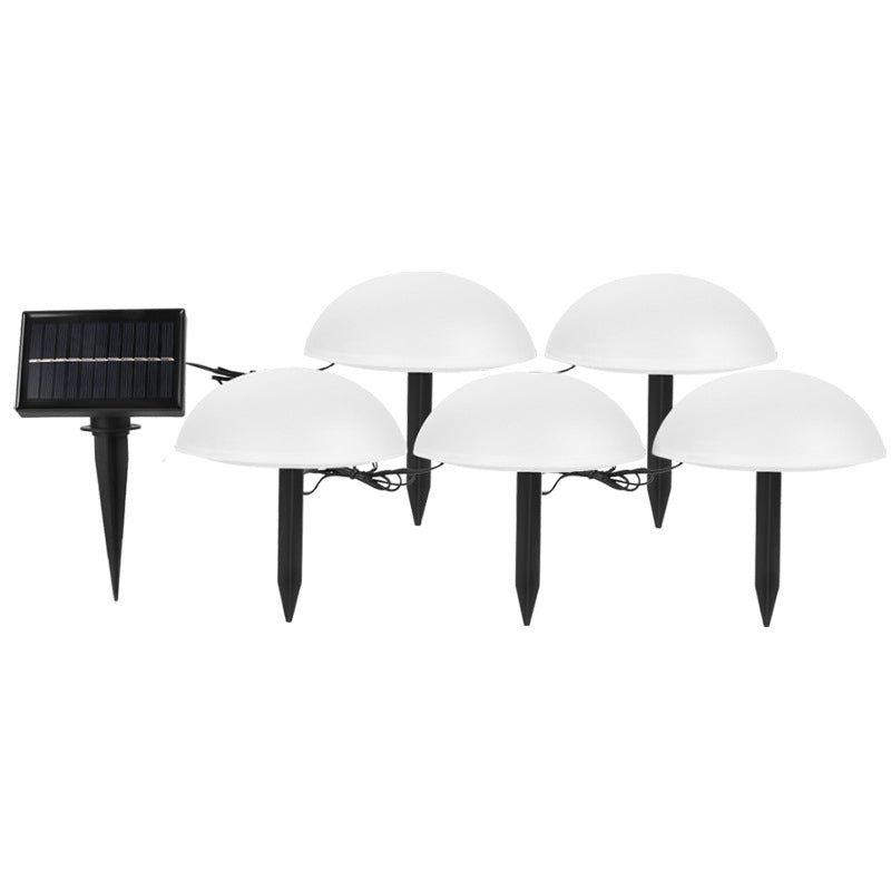 Luz de enchufe para césped decorativa de jardín al aire libre con LED de media bola Solar 5 