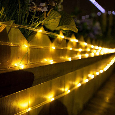 Guirlande solaire LED, fil de cuivre étanche, Tube d'extérieur, guirlande lumineuse 