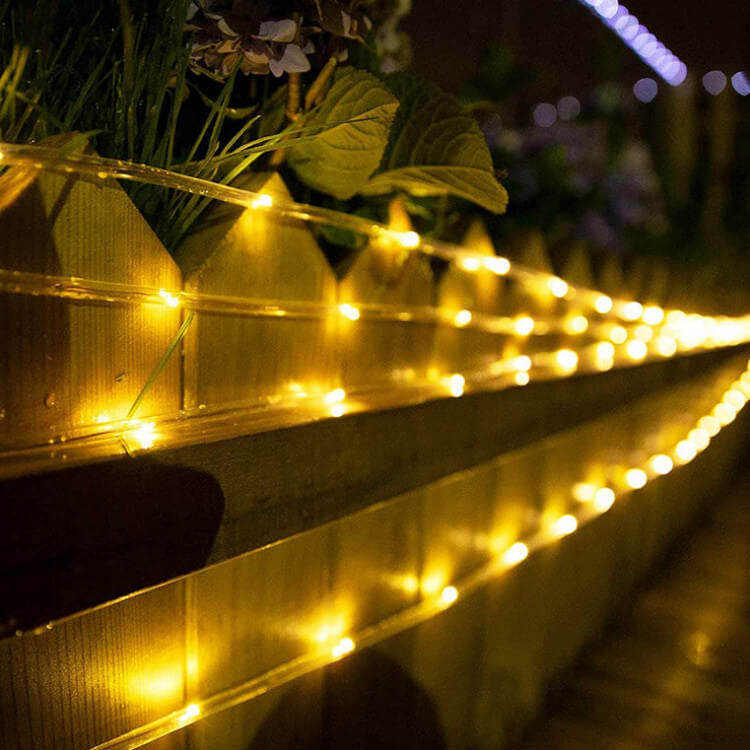 Guirlande solaire LED, fil de cuivre étanche, Tube d&