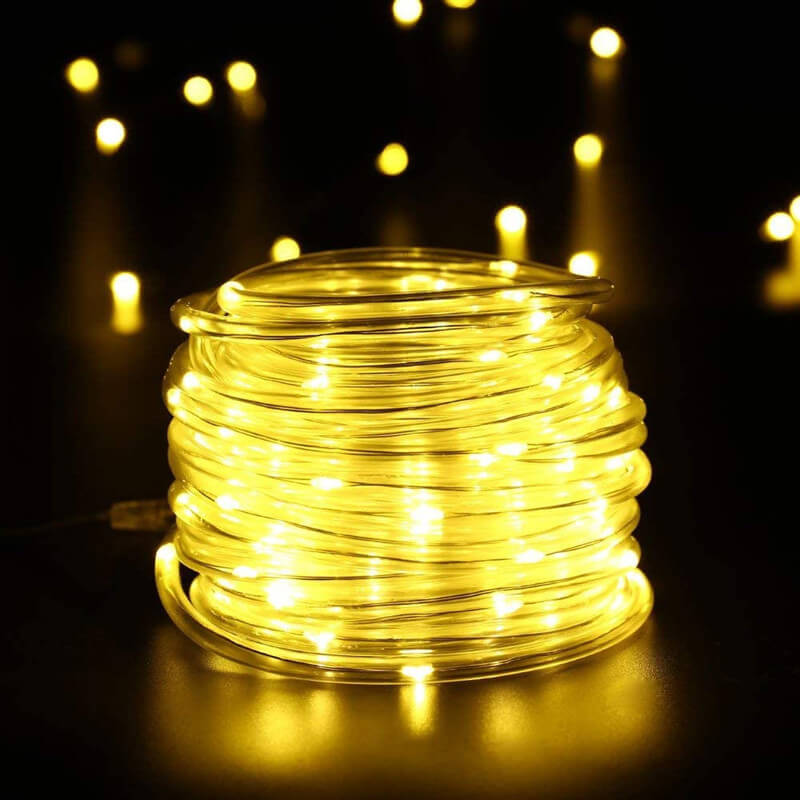 Guirlande solaire LED, fil de cuivre étanche, Tube d&