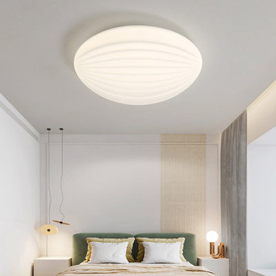 Modern PC Shell Shape LED Creative Flush Mount Light