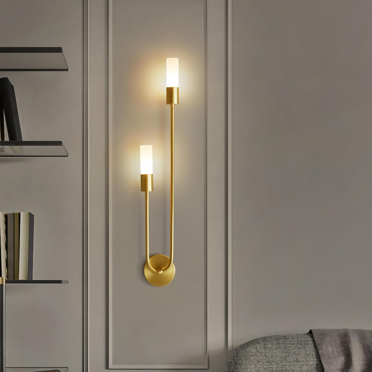 Nordic Minimalist U-Shaped 2-Light Wall Sconce Lamps