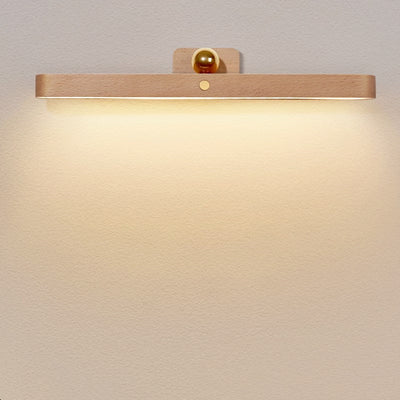 Moderne hölzerne Long Bar Touch LED Spiegelfrontleuchte Wandleuchte Lampe 