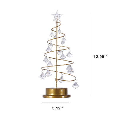 Crystal Christmas Tree LED Night Light Decoration Table Lamp