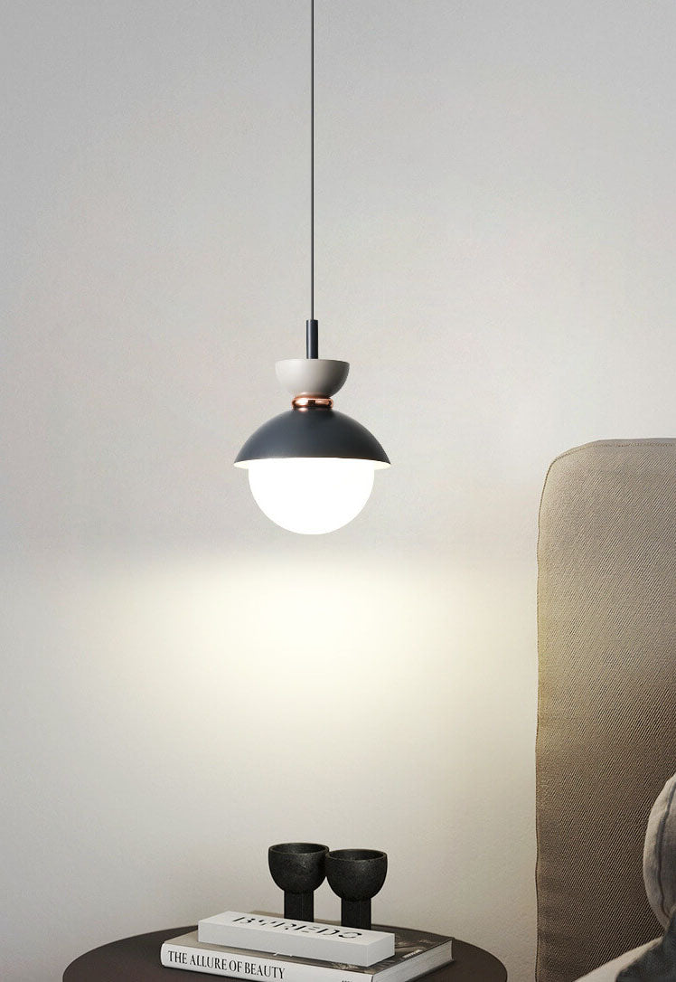 Modern Macaron Metal 1-Light Globe Pendant Light