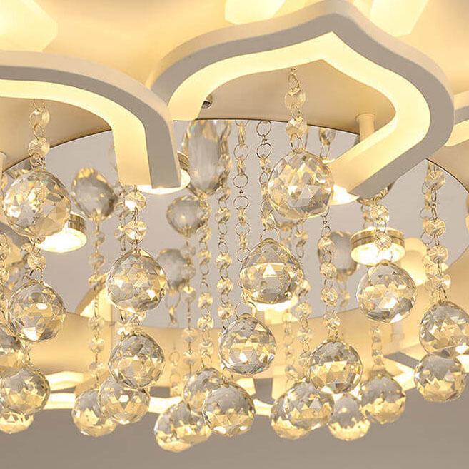إضاءة السقف الكريستالية الحديثة بزهرة LED مع 20 مصباح 