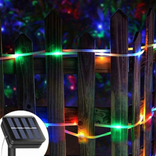 Guirlande solaire LED, fil de cuivre étanche, Tube d&