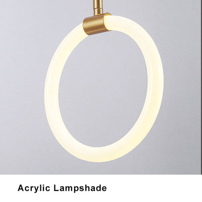 Modern Circle Ring 1-Light LED Pendant Light