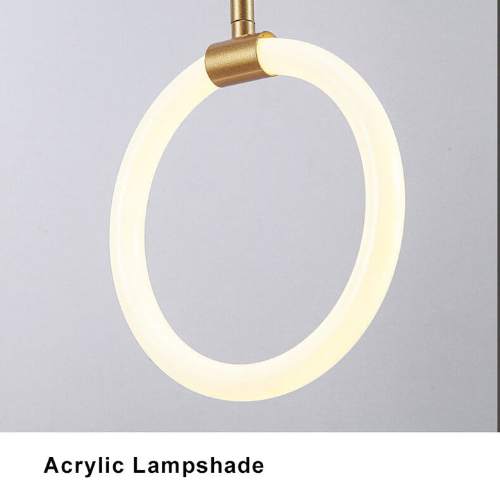 Moderne Kreisring 3-Licht LED Kronleuchter 