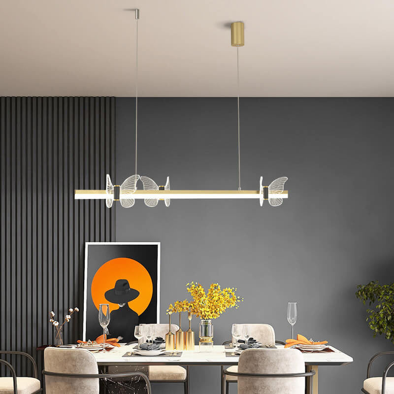 Modern Acrylic Butterfly Light Bar LED Pendant Light