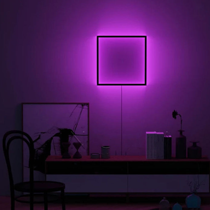 مصباح حائطي LED من الألمنيوم بشكل مربع RGB مبتكر 