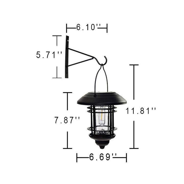 Traditionelle europäische Solar-Outdoor-Wasserdichte Induktions-LED-Dekorative Wandleuchte 