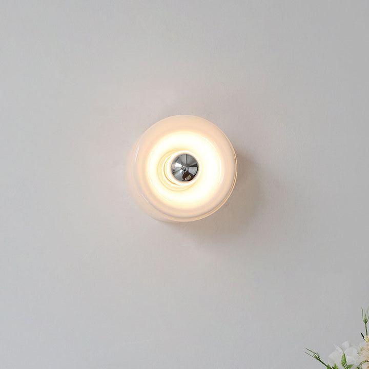 Moderne leichte Luxus-Wandleuchte aus zylindrischem Eisenglas mit 1 Licht 