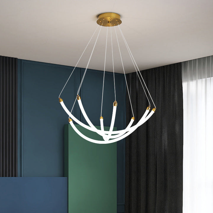Nordic Creative Arc Line Leuchtender LED-Kronleuchter 