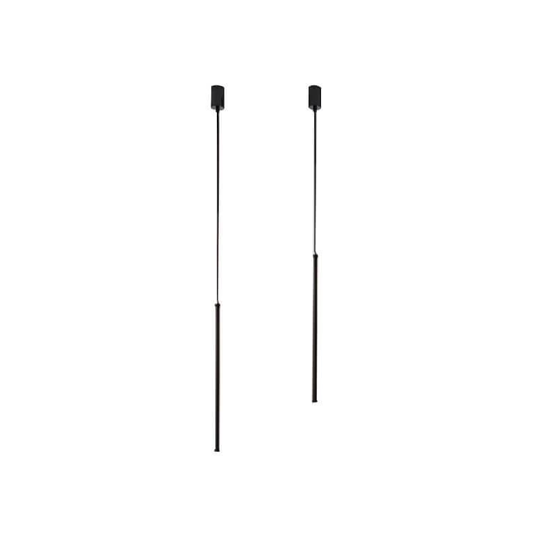 Lámpara colgante LED lineal larga de hierro y acrílico de estilo moderno minimalista para dormitorio 