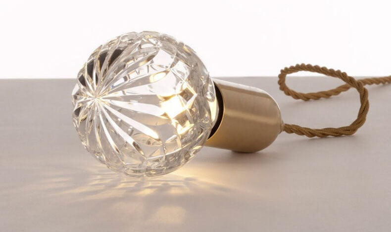 Modern Minimalist Textured Glass 1-Light Pendant Light