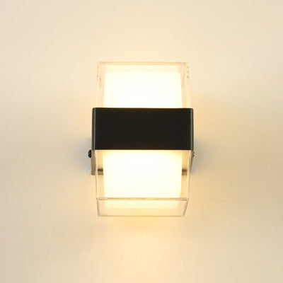 Lampes murales extérieures modernes étanches à LED carrées à 1 lumière 