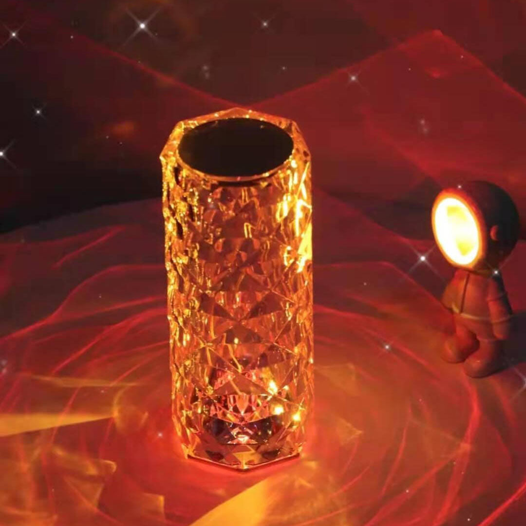 Lampe de table avec télécommande et abat-jour pétale de rose 