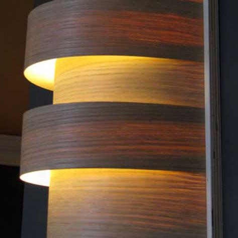 Vintage Wood Veneer 1-Light Wall Sconce Lamp