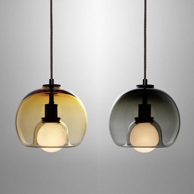 Minimalist Glass 1-Light Globe Pendant Light