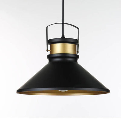 Retro 1-Light Pot Lid Pendant Light