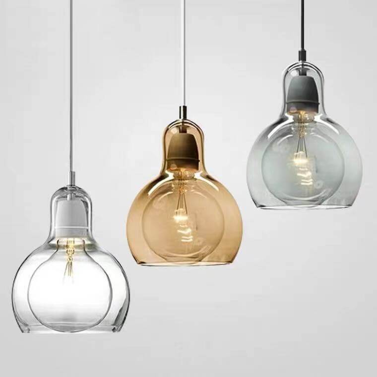 Modern Gourd Glass 1-Light Pendant Light
