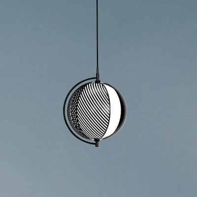Moderne kreative Eisen-runde Glaskugel-1-Licht-Pendelleuchte 