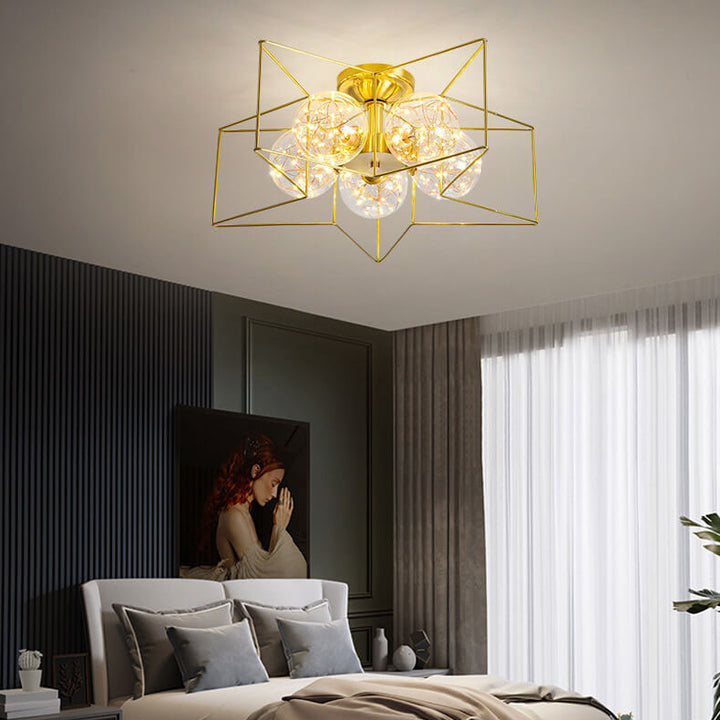 Moderne Pentagramm 1-5 Licht 3 Farbwechselbare LED Halbeinbauleuchte 