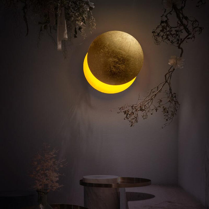 Modern Creative Solar and Lunar Eclipses 1-Light LED Art Wall Sconce Lamps