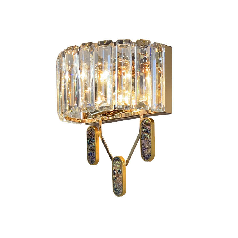 European Vintage Light Luxury Crystal 2-Light Wall Sconce Lamp