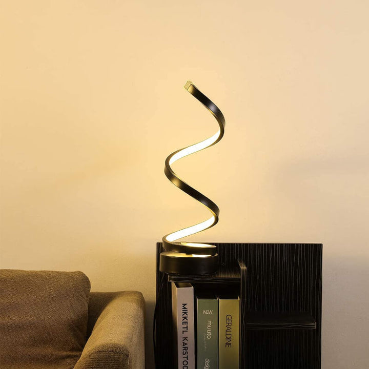 Lampes de table LED 1 lumière avec abat-jour en spirale 