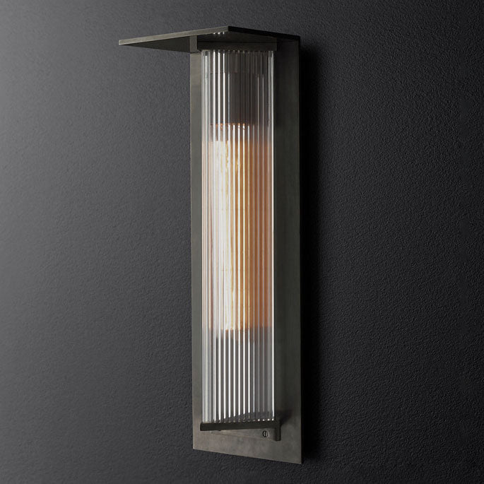 Modern Retro Minimalist Aluminum Glass Outdoor Waterproof Wall Sconce Lamp