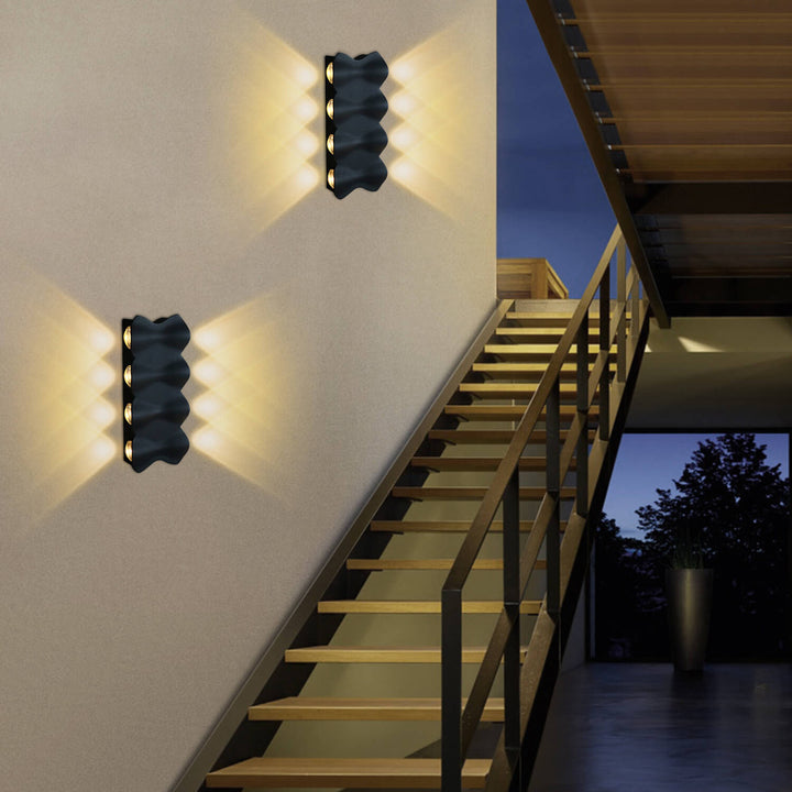 Moderne minimalistische wasserdichte Wandleuchten aus Aluminium mit LED 