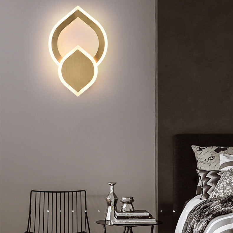 مصباح حائط LED قابل لتغيير الألوان بثلاثة ألوان بشكل ورقة 1-لايت حديث 