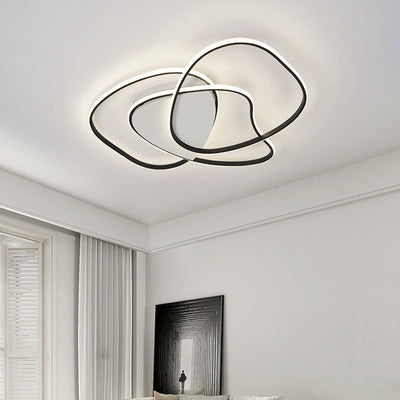 Moderne Aluminium-Blumenmuster Kreative Linie LED-Deckenleuchte 