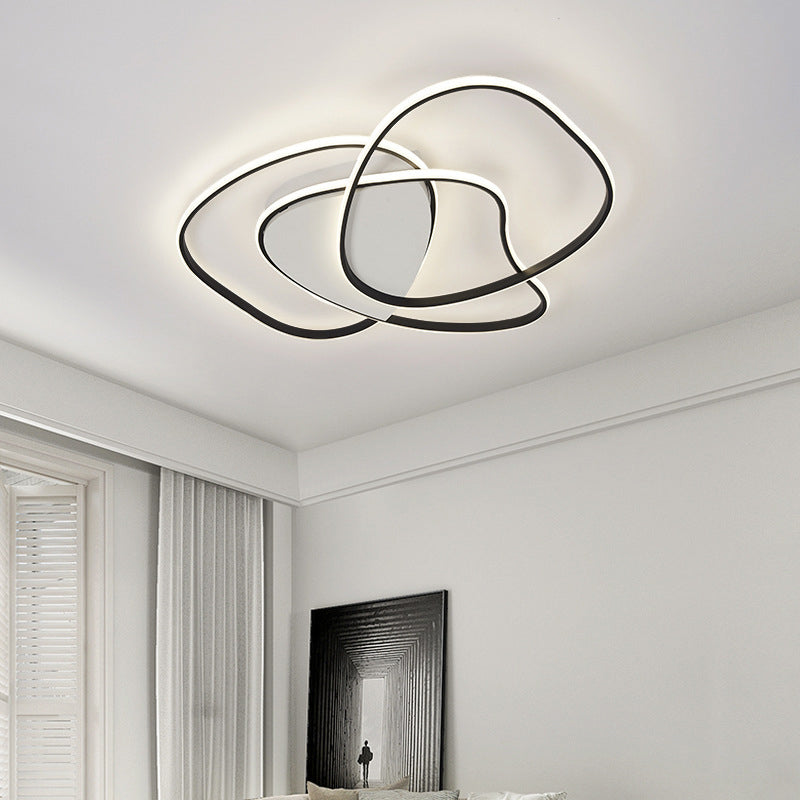 Moderne Aluminium-Blumenmuster Kreative Linie LED-Deckenleuchte 