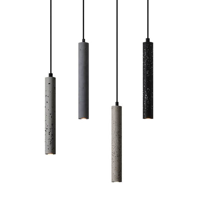 Retro Multicolor Zement Langstreifen LED Pendelleuchte 