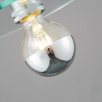 Modern Minimalist Glass Flying Saucer 1-Light Pendant Light