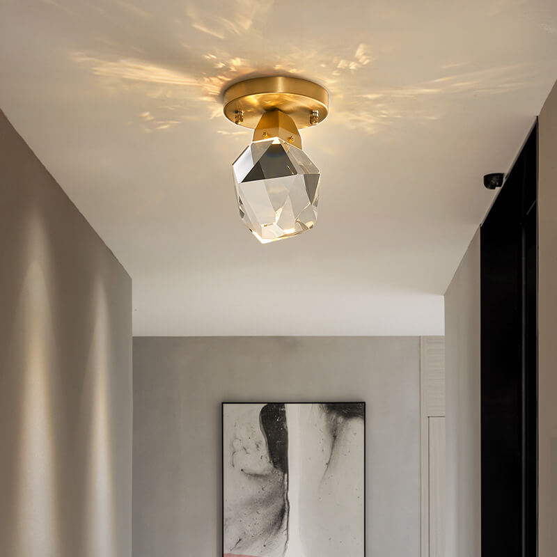 Kristall 1-Licht Diamantschirm Halbeinbauleuchte 