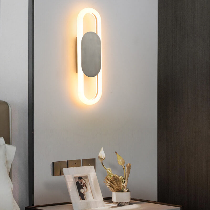 مصابيح حائط LED بشكل بيضاوي حديث وإبداعي بمصباح واحد 