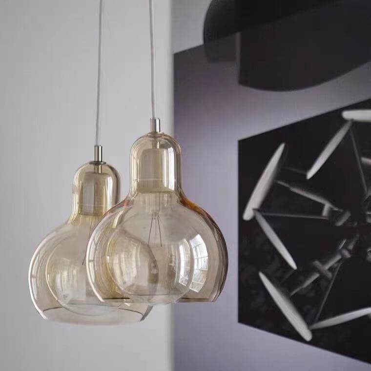 Modern Gourd Glass 1-Light Pendant Light