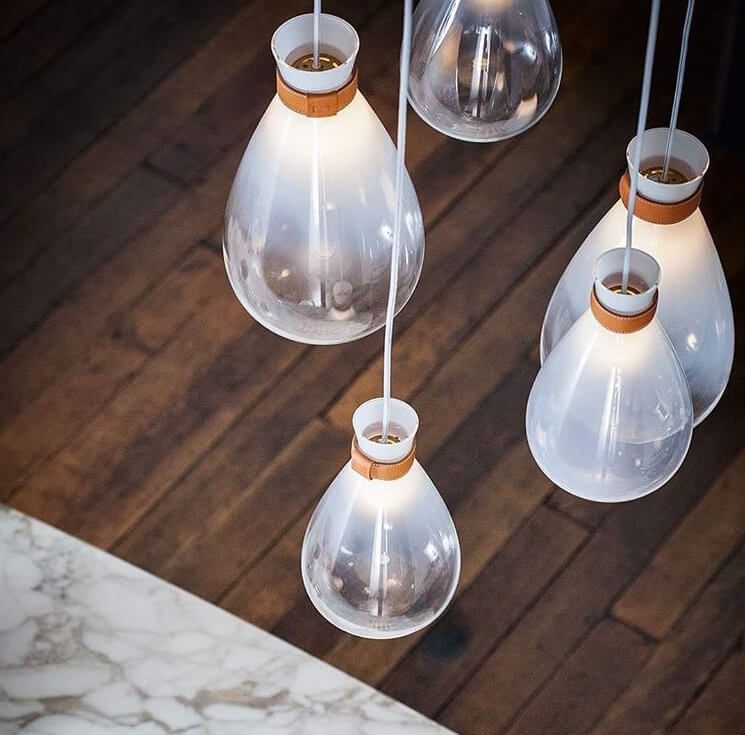 Modern Creative Glass Water Drop Bottle 1-Light LED Pendant Light