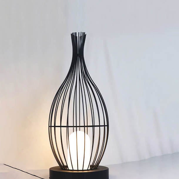 Lampe de sol étanche rétro en fer ovale à une lumière pour extérieur 