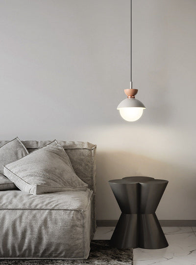 Modern Macaron Metal 1-Light Globe Pendant Light