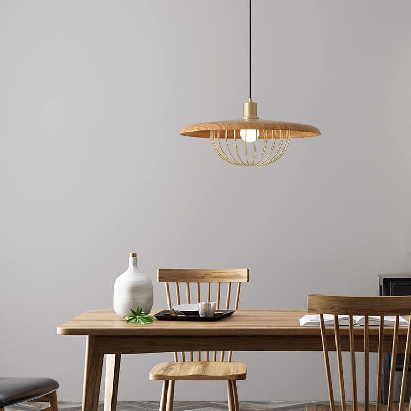 Modern 1-Light Japanese Elements Pendant Light