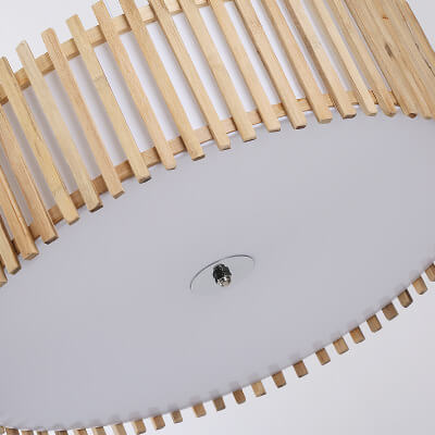 Modern Simple Wooden Cylindrical Flush Mount Ceiling Light