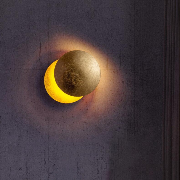 Modern Creative Solar and Lunar Eclipses 1-Light LED Art Wall Sconce Lamps
